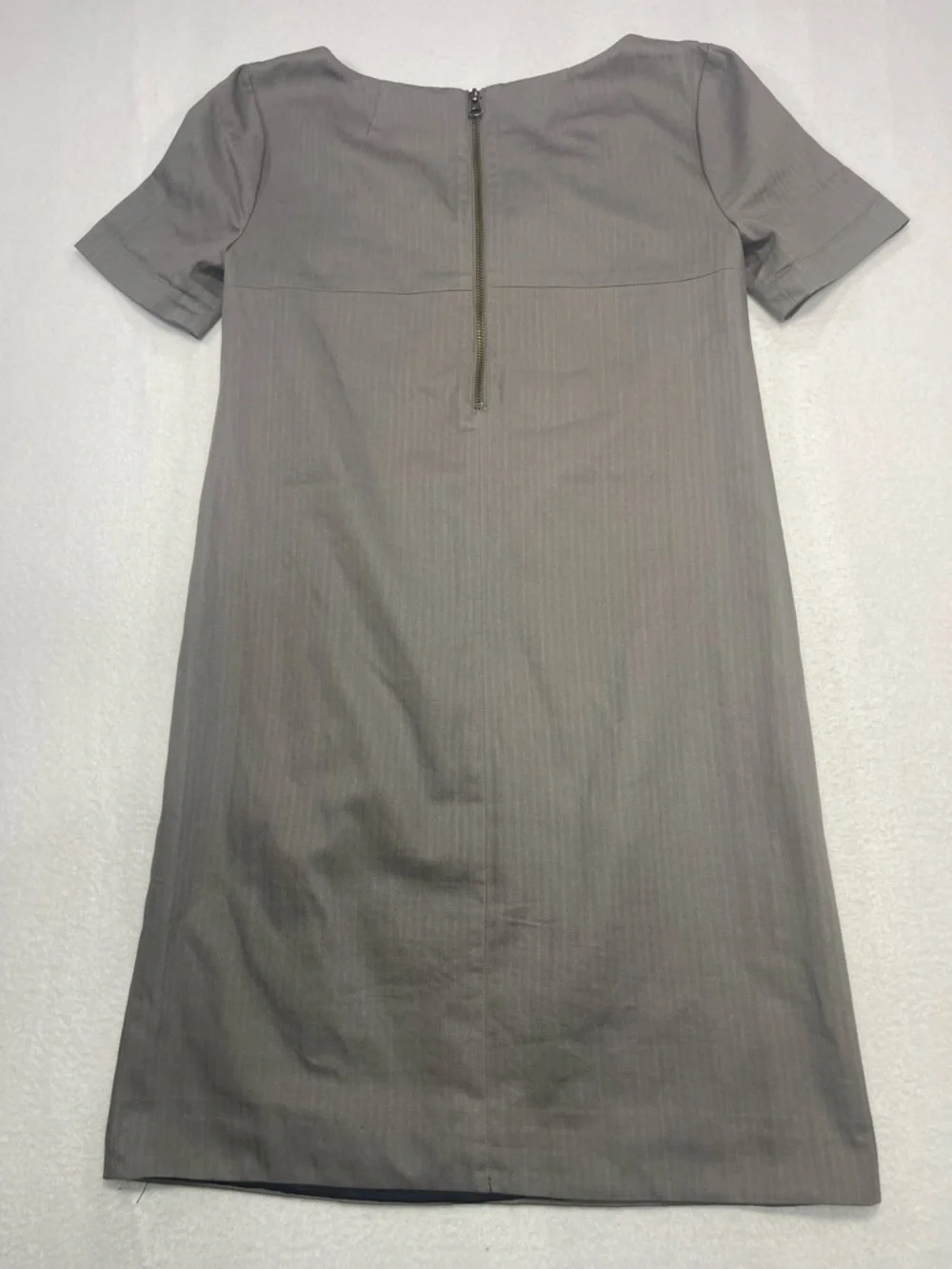 J.Crew Gray Shift Dress Size 00 Cotton Lyocell Gray Career Office Sheath